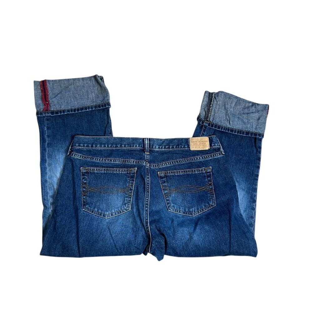 Abercrombie & Fitch 1892 Women's Button Fly High Rise Cropped Jeans Size 12 - Picture 2 of 13